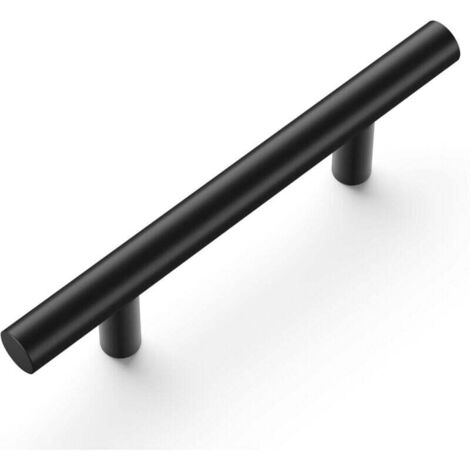 KZQ Manijas para gabinetes de cocina, tiradores para cajones y puertas de tocador, herrajes para baño, orificio de 96 mm, negro mate (1/4)