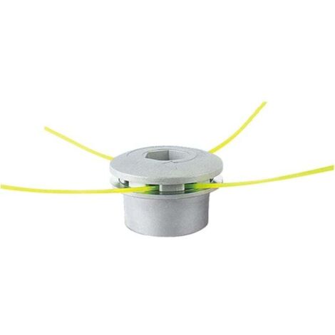 Kit universal de aluminio KZQ con cabezal de desbrozadora y cabezal de carrete + juntas metálicas + hilo de corte para cortacéspedes, desbrozadoras y desbrozadoras (1/4)