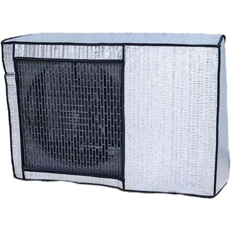 KZQ Cubierta exterior para aire acondicionado, hecha de película de aluminio, a prueba de polvo (abierta, 74 x 26 x 54 cm) (1/4)