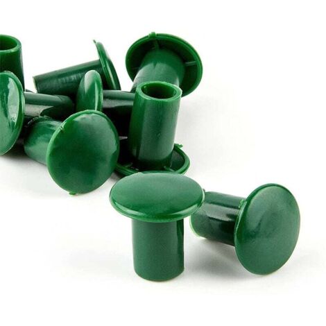 KZQ - Pack de 36 tapones de seguridad para postes de frijol, de goma de 3 cm, protectores para jardín exterior (verdes) (1/3)