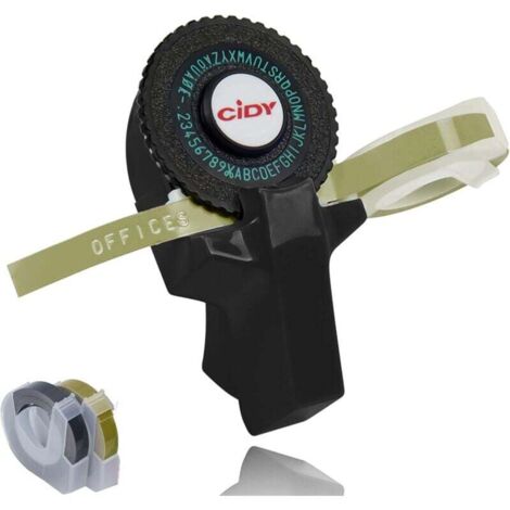 Impresora de etiquetas 3D KZQ Mini, máquina de escribir pequeña DIY con placa de letras y cinta de corte