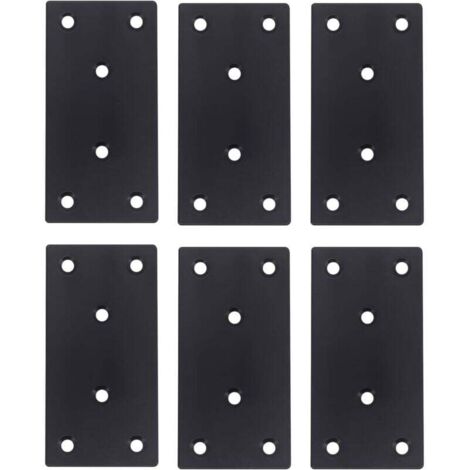 KZQ Placas de unión, 6 piezas de placas de reparación de metal y madera para paneles de reparación, paneles de ventana y soportes de muebles (100 x 50 x 2 mm) (1/4)