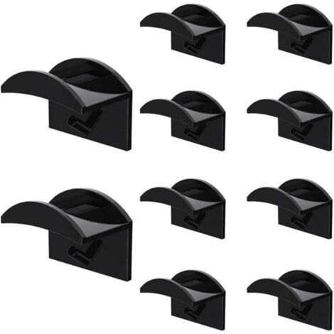 Ganchos para sombreros KZQ 10, color negro, para colgar en la pared, para gorras de béisbol, fácil instalación, sin necesidad de taladrar.