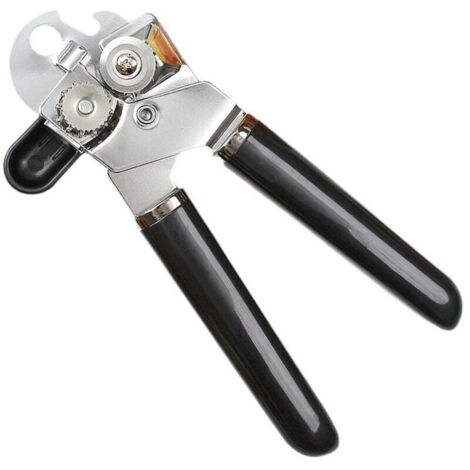 KZQ Abrelatas manual multifunción de acero inoxidable con agarre suave (1/4)
