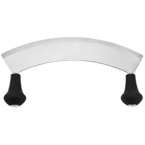 KZQ Cuchillo de cocina oscilante de una sola hoja de acero inoxidable con 2 mangos de perilla (1/3)