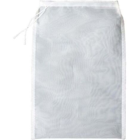 KZQ Bolsas de filtro reutilizables con cordón, malla fina de 100 mallas, multiusos, de grado alimenticio, para frutos secos, leche, zumos, cerveza fría y elaboración casera (20 x 15 cm) (1/4)