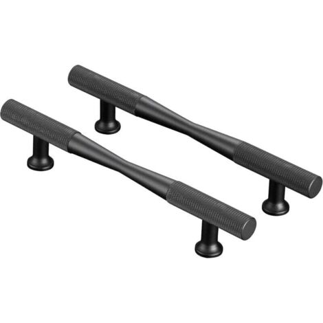 Paquete de manijas negras para gabinetes KZQ - Manijas negras para muebles - 96 mm de centro a centro - Manijas para gabinetes de cocina, manijas de puertas negras y manijas de cocina negras. (1/4)