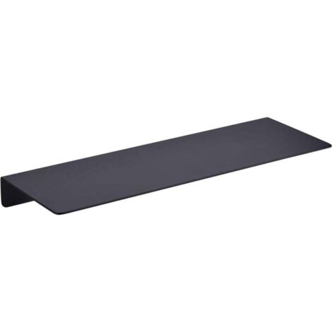 KZQ Estante flotante negro de 15,8 pulgadas para almacenamiento en la pared, estante largo para baño montado en la pared. (1/3)