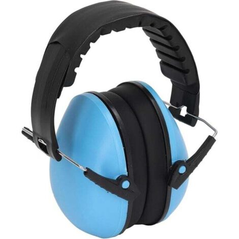 KZQ 1 x Orejeras de seguridad, auriculares con cancelación de ruido para fotografía, construcción y corte de césped (azul) (1/4)