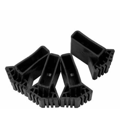 KZQ 4 protectores antideslizantes para pies de escalera, para interiores y telescópicos (negro, 6,2 x 1,8 cm) (1/4)