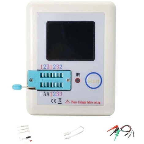 KZQ Comprobador de transistores TC1, medidor de transistores RUIZHI LCR-T7, medidor de ESR, comprobador multifunción TFT LCR, comprobador multifunción de transistores para diodos, triodo, resisten (1/4)