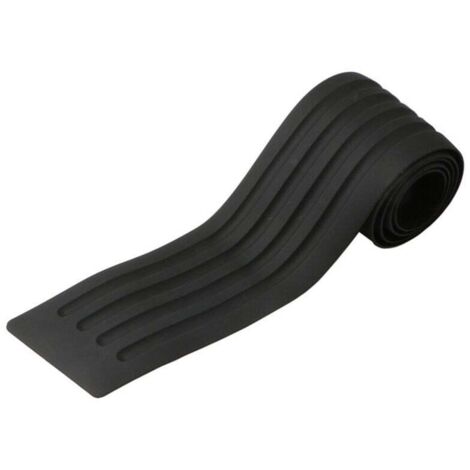 Protector de parachoques KZQ para coche, protector de parachoques trasero de 104 cm x 9 cm de goma negra, protector universal para umbral de puerta, protector de maletero con 1 cinta adhesiva (1/4)