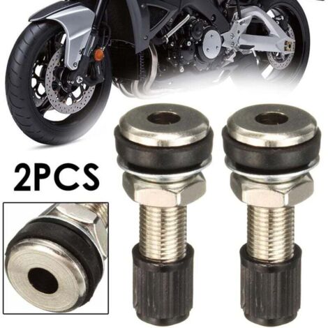 KZQ 2 piezas de vástagos de válvulas y tapas antipolvo para neumáticos de motocicleta y automóvil (1/4)