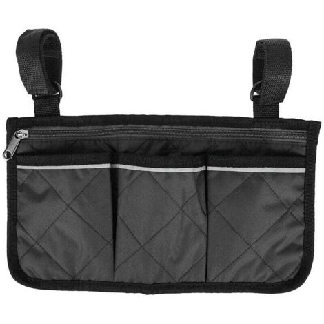 Bolsa lateral para silla de ruedas KZQ, bolsa para silla de ruedas, bolsa para accesorios de reposabrazos de silla de ruedas, bolsa de almacenamiento lateral (1/4)