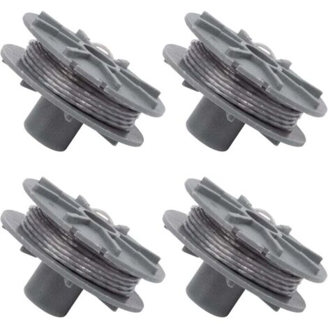 KZQ 5307-20 Bobina de hilo de repuesto (4 piezas) para cortacéspedes Gardena - Diámetro: 1,6 mm - 6,1 m - Bobina Easycut para los tipos 9805, 9806, 9807, 9808, 9809, 9827, 8846, 8847, 8848, 9870, 9872 (1/4)