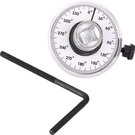 Calibre de apriete KZQ, calibre de ángulo de torsión, pares de torsión angulares ajustables 360°, calibre de torsión de 1/2 pulgada con accionamiento por llave, calibre de ángulo de torsión, herramien (1/4)