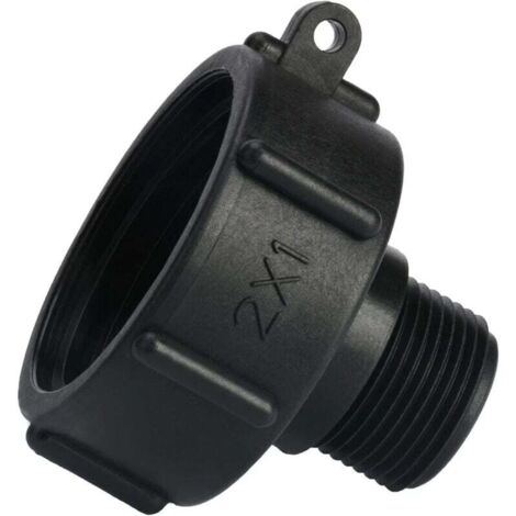 Adaptador de tanque IBC KZQ, conector de manguera de plástico, S60X6, tapa de rosca gruesa a adaptador de grifo de barril de lluvia de 1 pulgada para válvula de barril IBC