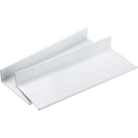 KZQ 2 Estantes de Pared de Aleación de Aluminio para Baño, Cocina, Dormitorio y Salón (40 cm, Blanco) (1/4)