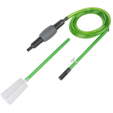 Cambiador de agua KZQ para acuarios, set de limpieza de grava para acuarios con sifón para cambios de agua y limpieza de arena (1/4)