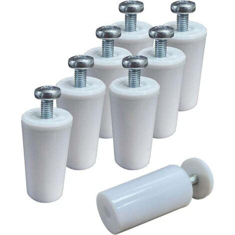 Tope para persiana enrollable KZQ de ABS blanco de 40 mm. Incluye todos los accesorios necesarios para su instalación, incluyendo arandelas y tornillos. Tope para persiana enrollable blanco.