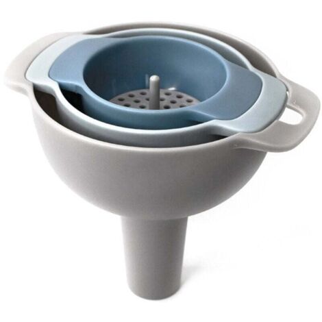 KZQ Embudos de cocina para llenar botellas, filtro extraíble, duradero y no se deforma fácilmente, apto para todo tipo de alimentos sólidos y líquidos. (1/4)