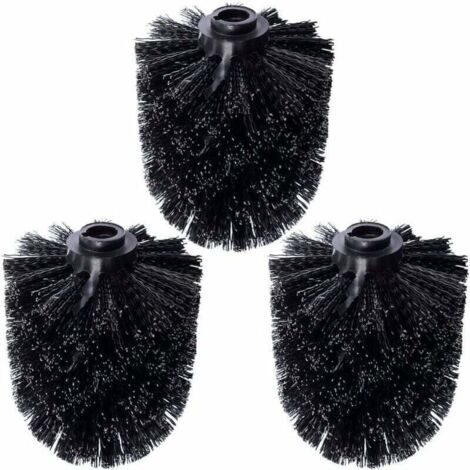 KZQ - Pack de 3 cabezales de repuesto para escobilla de inodoro (negro), cabezal de repuesto negro, cabezal de repuesto negro, repuesto personalizado, escobilla de inodoro negra, escobilla de inodoro  (1/4)