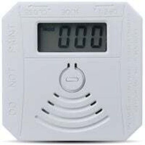 Detector de gas KZQ, detector de humo de monóxido de carbono combinado, funciona con batería, alarma de humo de CO con pantalla LED, alarma de sonido intermitente, patrón de advertencia