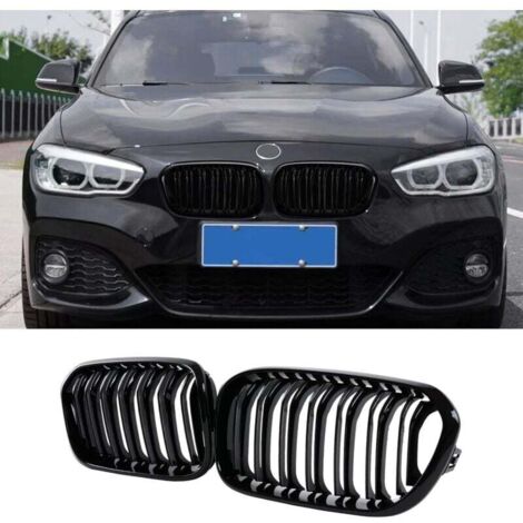 Parrilla KZQ F20 F21 para BMW Serie 1 F20 F21 (2015-2018), color negro brillante, con doble lama (para Serie 1 F20 2015-2018) (1/4)