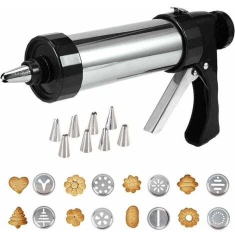 Prensa para galletas KZQ, máquina para hacer galletas, con 8 discos y 8 boquillas (1/4)