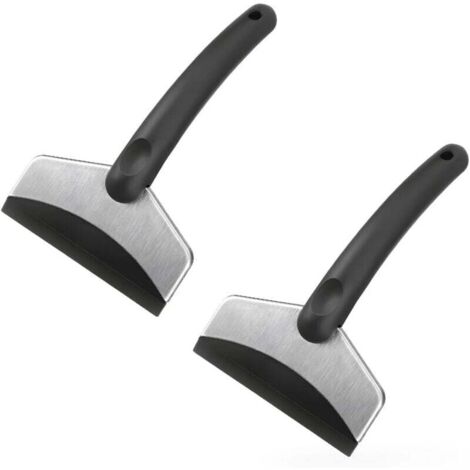 Raspador de hielo KZQ de acero inoxidable y plástico ABS, para parabrisas de coche, accesorio de pala portátil, descongelador, herramienta de invierno para parabrisas de coche.