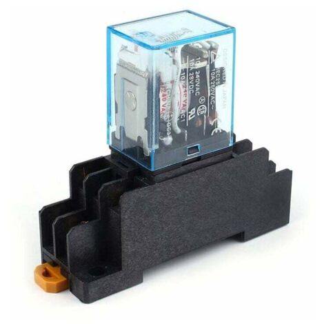 Relé de potencia de bobina KZQ CA 220 V 10 A DPDT LY2NJ HH62P HHC68A-2Z con base de zócalo (1/4)