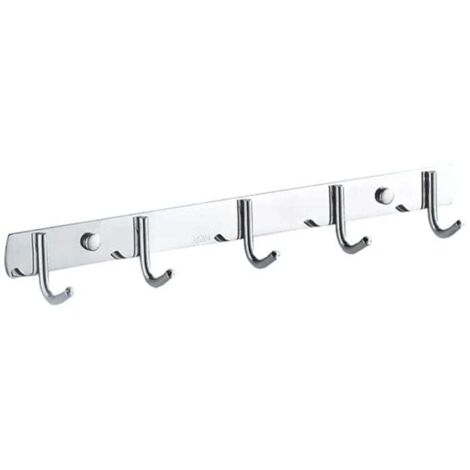 Perchero de pared KZQ, acero inoxidable, perchero de metal resistente, moderno perchero para sombreros, gancho individual para toallas, bolsos, albornoces, armario, baño, entrada ( (1/4)