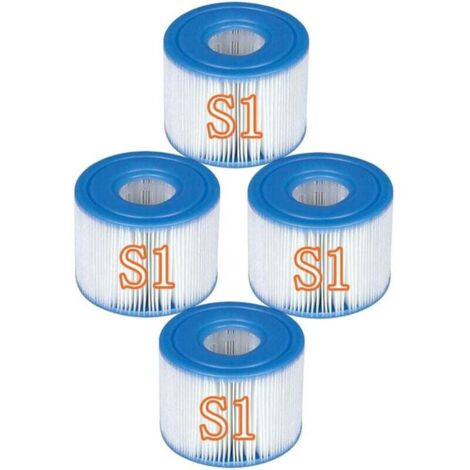 Cartucho de filtro KZQ tipo S1, para 29001E, cartuchos de repuesto S1, filtro para piscina de jardín (paquete de 4) (1/4)