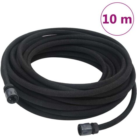 Manguera de jardín de goma negra vidaXL de 10 m