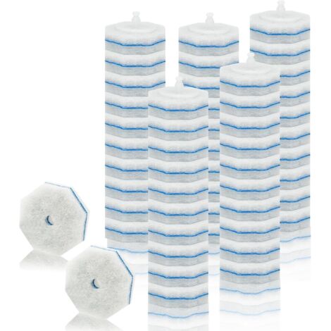 Recambios para escobilla de baño, 50 cabezales desechables, recambio de escobilla de pared, almohadillas de limpieza compatibles con la mayoría de los cepillos para la limpieza del baño. (1/4)