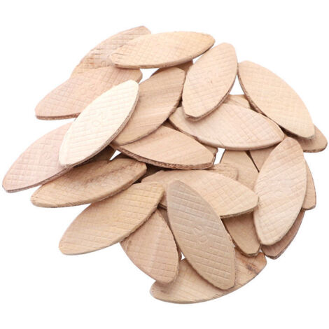 Vtizikl Lamelles d’assemblage taille 0, paquet de 100 pièces, Lamello, Chevilles plates en bois de hêtre de haute qualité pour les menuisiers et les projets de bricolage (1/4)