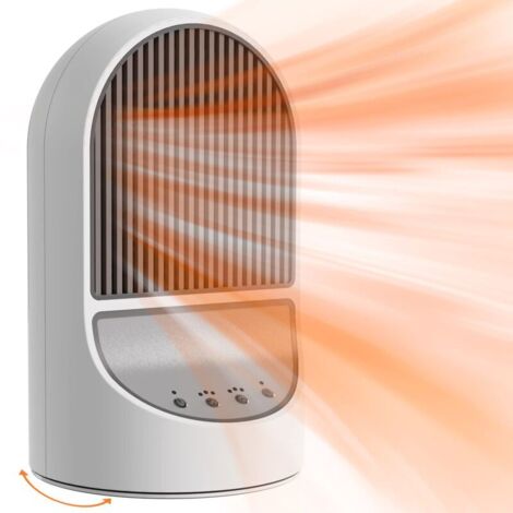 Vtizikl 1200W radiateur soufflant, PTC céramique radiateur soufflant économe en énergie silencieux avec minuterie, protection contre la surchauffe et le basculement, pour le bureau, le salon (1/4)