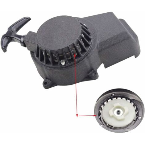 Vtizikl Démarreur en Aluminium Pédales de démarrage et pièces Noir Facile À Tirer À Rivet Remplacement pour 47CC 49cc Engrenage 2 Temps Boucle Pocket Bike Dirt Bike (1/4)