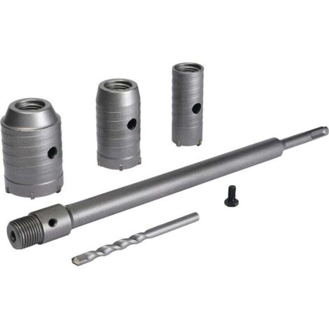 Vtizikl Scie à Cloche Trépan, Ø30mm, 40mm, 50mm Set de Scies Cloches , Trépan Béton 350 mm SDS Plus Tige d'Extension Pointe en Carbure de Tungstène,Scie Cloche pour Brique Pierre Béton Ciment (1/4)
