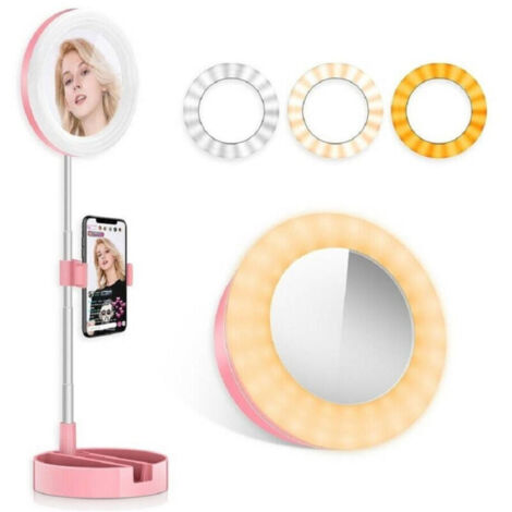 Vtizikl Anello Luminoso Specchio Led Telescopico Con Supporto Cellulare Selfie 3 Luci - (1/4)