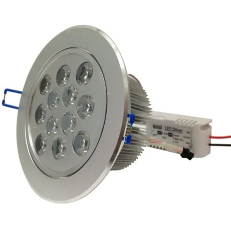 Vtizikl Faretto 12 Led 12w Ad Incasso Orientabile Spot Luce A Molla Con Alette Driver - -Bianco Freddo - (1/2)