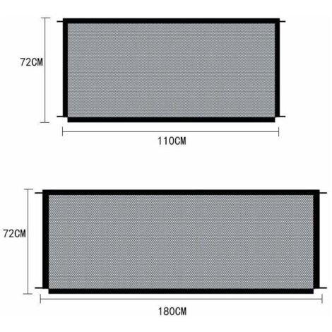Magic Pet Door Pliable Portable Dog Isolation Net Rétractable Baby Safety Door Convient pour Stairway Aisle Bedroom DoorLarge 180 72 (crochet solide) (1/3)