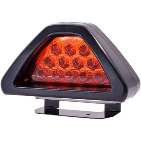 Feu arrière de voiture 12 V, feu de freinage triangulaire rouge universel feu de brouillard arrière troisième feu de freinage troisième feu de freinage arrière pour voiture de moto de camping-car