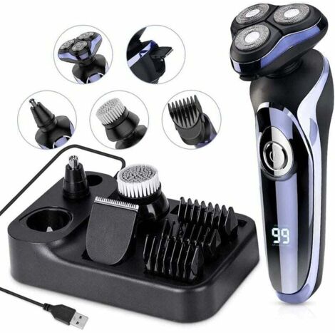 Rasoir électrique pour homme Rasoir Electrique Pour Hommes Rasoir Sans fil Humide Et Sec Rasoirs Rotatifs (1/5)