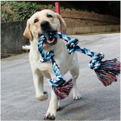 Jouets de corde de chien pour les grands chiens de mastication agressifs forts, jouets durables de formation de mastication de chien remorqueur de corde pour les mâcheurs agressifs (1/5)