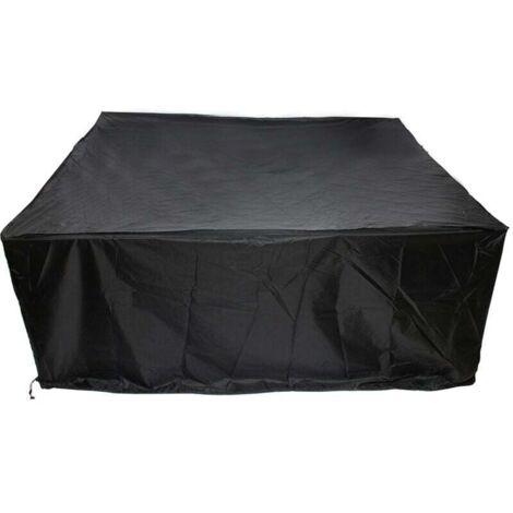 Housse de protection Meuble Table polyester L.200 x l.200 x H.85 cm noir (1/5)
