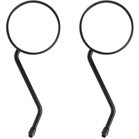 Vtizikl Jeffergarden 1 paire de rétroviseurs arrière universels pour motos, filetage 10 mm, noir arrondi (1/4)