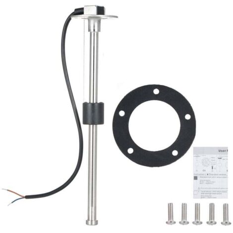 Vtizikl Capteur de Niveau de Carburant,Marine Bateau Niveau d'eau Capteur de Jauge de 5 Trous,unité en Acier Inoxydable 240-33ohm,pour Bateau, Voiture, Camion, Camping-Car (229mm) (1/4)