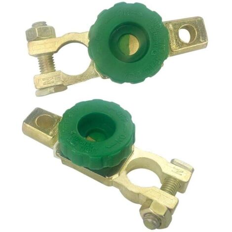 Vtizikl 2 Pièces Interrupteur de Déconnexion Universel pour Batterie, Coupe Circuit Batterie 12V/ 24V, Batterie Coupe Circuit Batterie, pour pointes d'électrodes de 15 à 17 mm, pour Moto,Voiture (1/4)