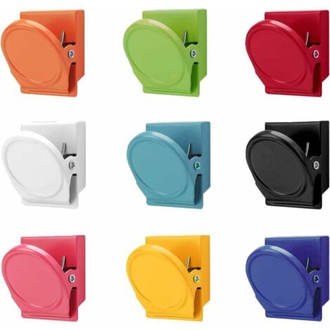 Vtizikl pinzas magnéticas para refrigerador, potentes imanes para pizarra blanca, pinzas magnéticas coloridas resistentes a arañazos para el hogar, la oficina y la escuela. (1/4)